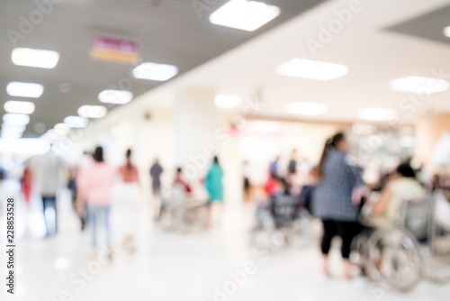 abstract blur image background of waiting area hospital clinic