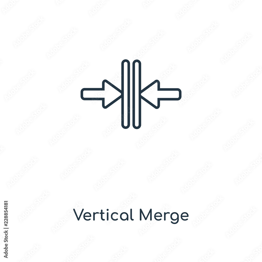 Obraz premium vertical merge icon vector