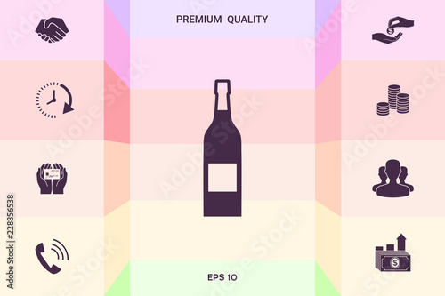 Bottle of wine icon . Graphic elements for your design
