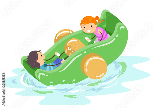 Stickman Kids Seesaw Rocker Illustration