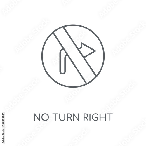 no turn right icon