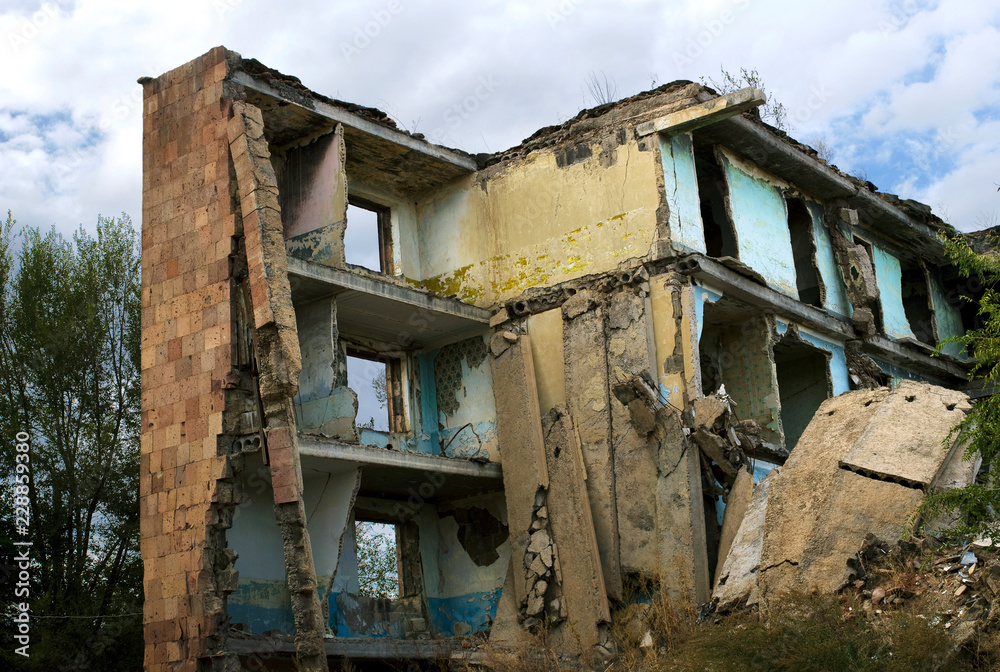 Building destroyed by earthquake on December 7, 1988 in Gyumri (Leninakan)