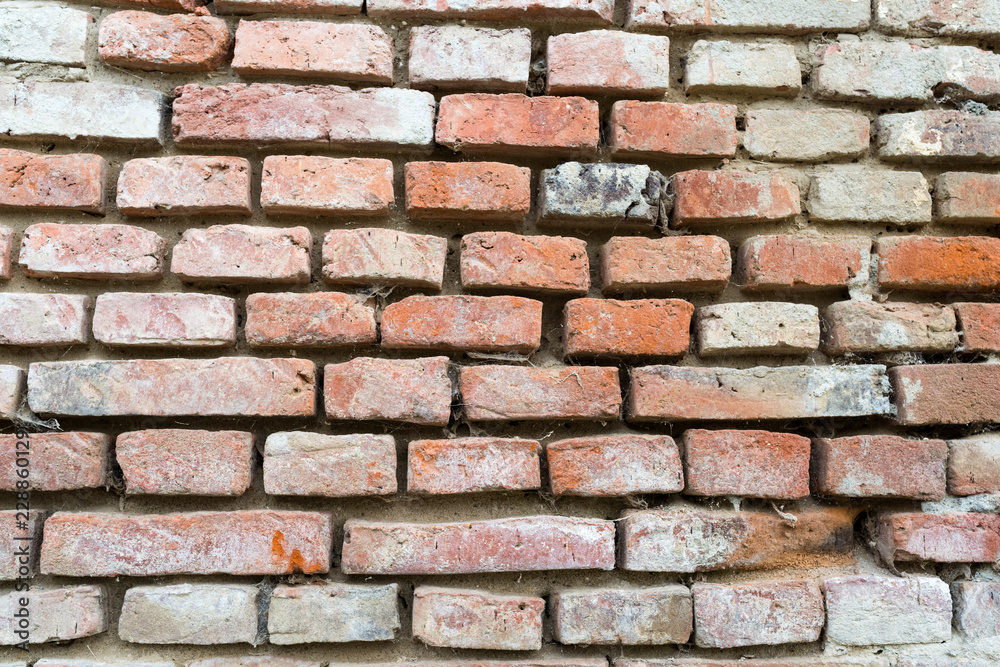 Old brick wall on abandoned house close up shot, image for background. Old brick wall on abandoned house close up shot, image for background.