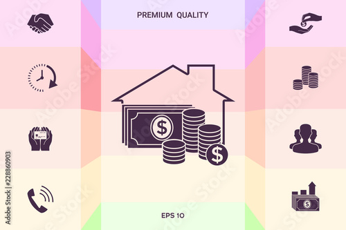 Home insurance icon . Graphic elements for your design