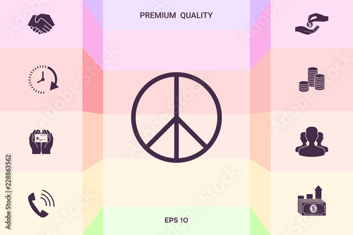 Peace sign symbol . Graphic elements for your design