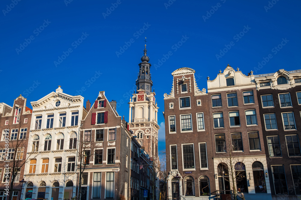 Beautiful architecture at the Old Central district in Amsterdam