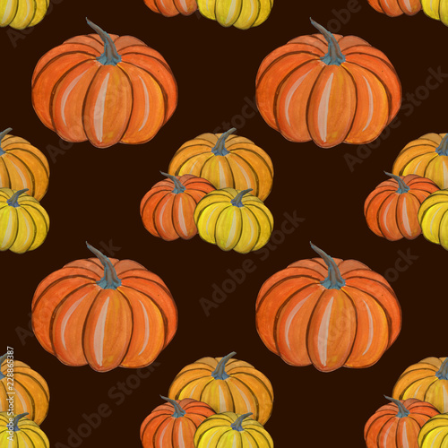 Magic gouache pumpkin  halloween