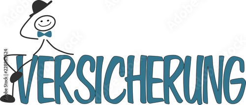Strichmännchen hat eine Versicherung abgeschlossen