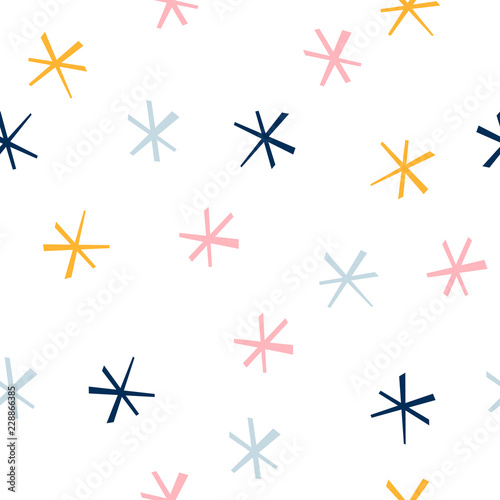 Abstract seamless pattern background. Childish application geometric cover for design birthday card, wallpaper, holiday wrapping paper, shop sale advertising, textile fabric, bag print, t shirt etc.