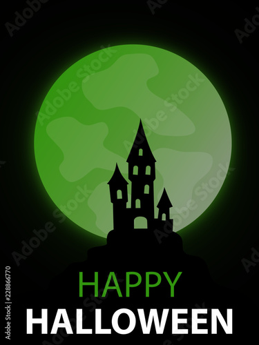 Halloween Burg Grußkarte (Happy Halloween)