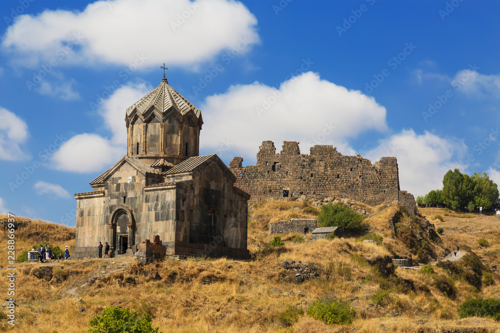 Armenia, Church of the 11th century St. Astvatsatsin (Holy Mother of God) and the fortress Amberd