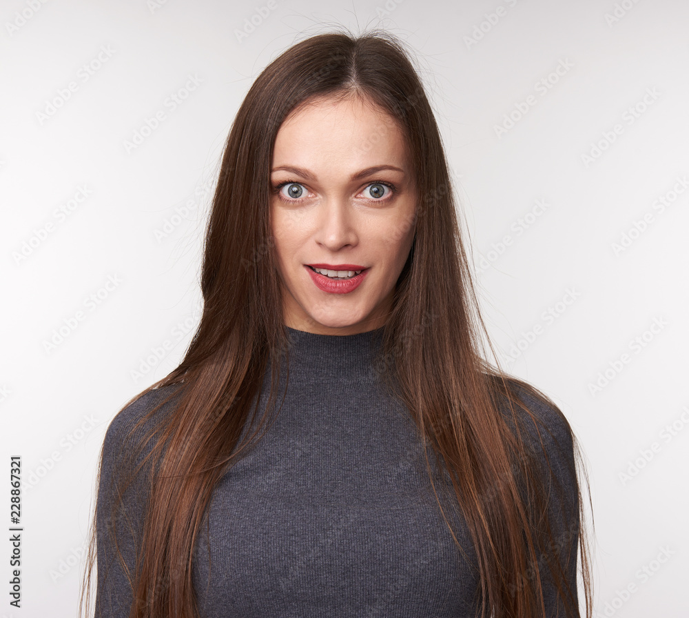 Surprised beautiful woman isolated Surprised beautiful woman isolated