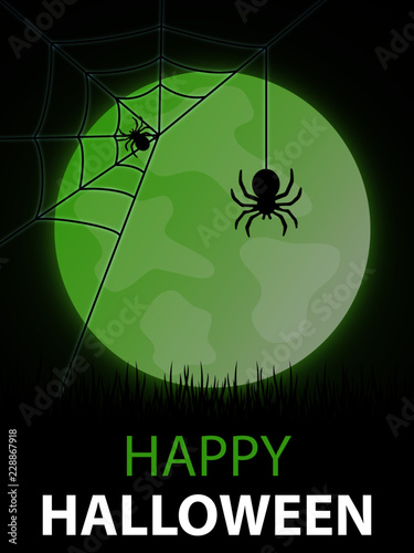 Halloween Spinne Grußkarte (Happy Halloween)