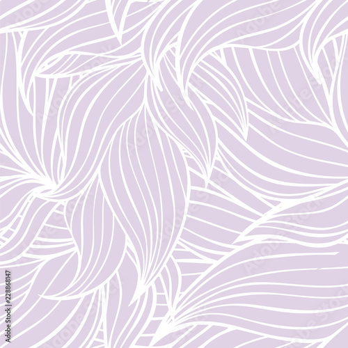 Seamless floral background pattern in pastel colors. Nature theme,leaves, hand - drawn abstract elements.