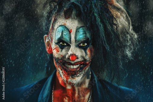 Fotografia frightening punk clown