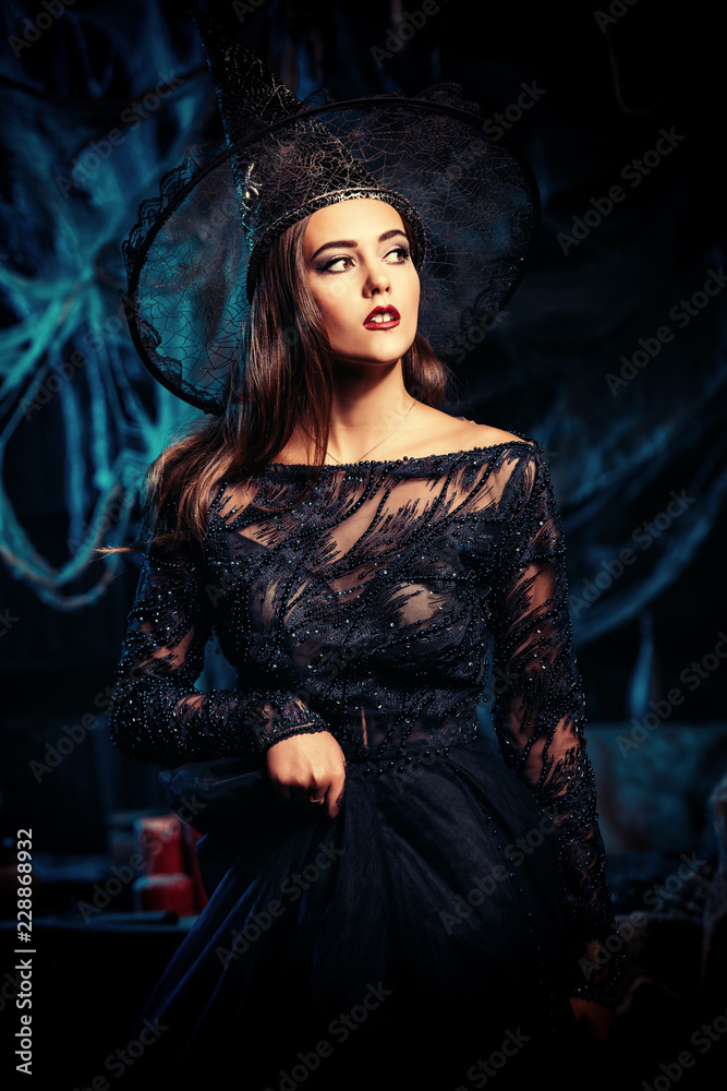 pretty witch in dress