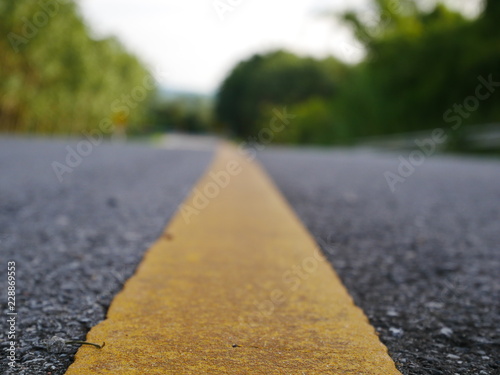 asphalt road with lines