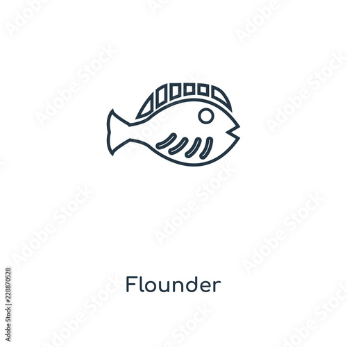 flounder icon vector