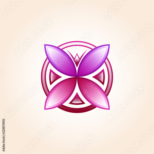 Abstract Butterfly Symbol Vector