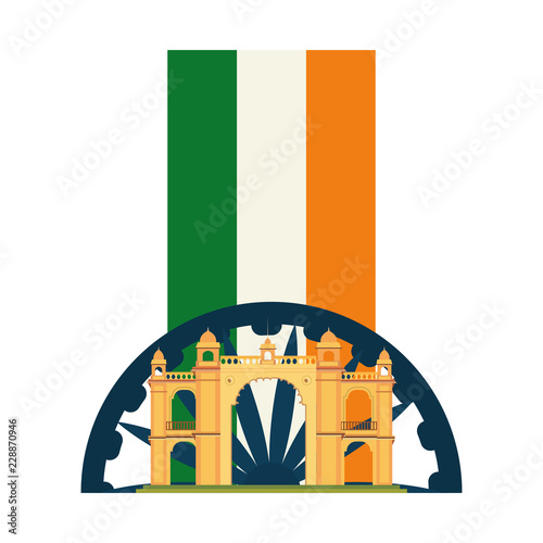 mumbai gateway flag india monument