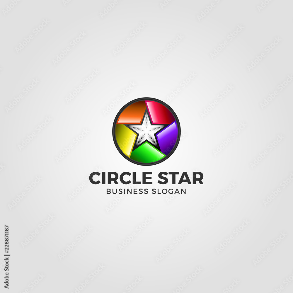 Circle Star Logo Template