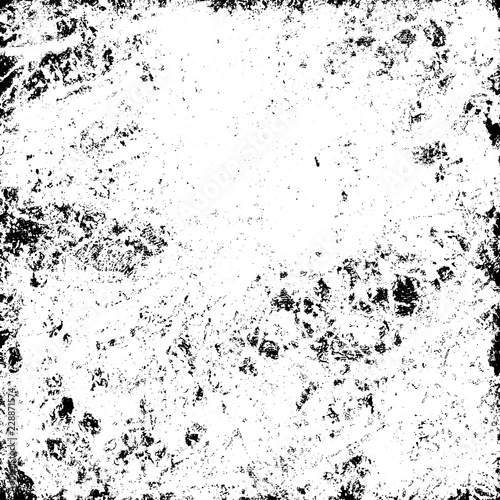 Grunge background abstract black and white. Monochrome texture of dirty surface. Pattern of cracks  chips  scuffs