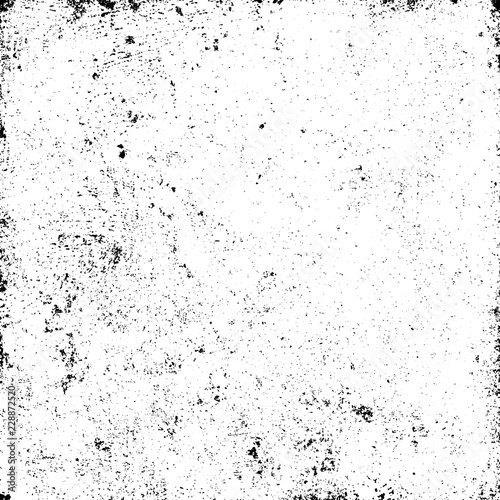 Grunge background abstract black and white. Monochrome texture of dirty surface. Pattern of cracks, chips, scuffs