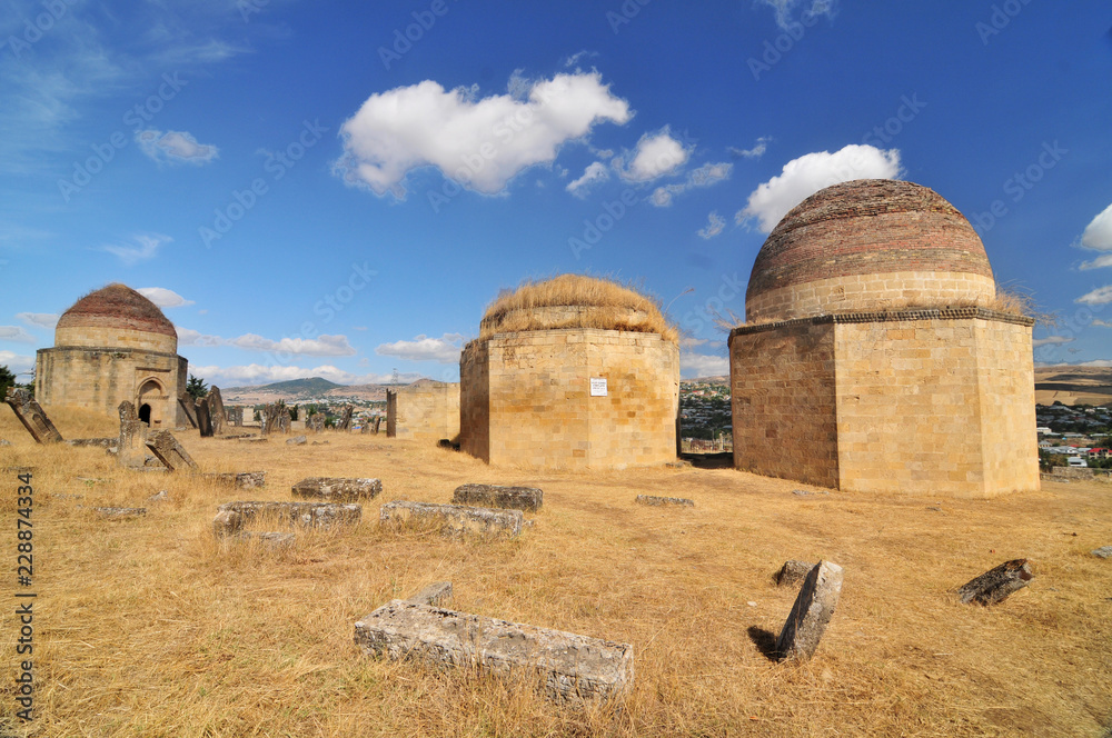 Yeddi Gumbaz mausoleum – a cemetery  south to Şamaxı, Azerbaijan
