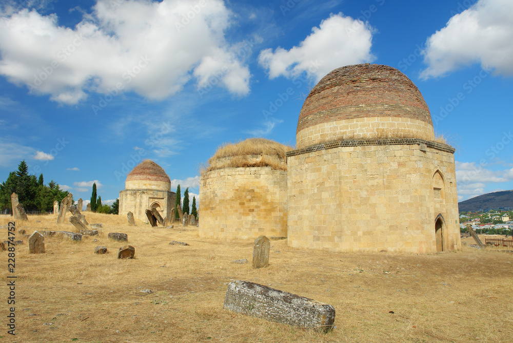 Yeddi Gumbaz mausoleum – a cemetery  south to Şamaxı, Azerbaijan
