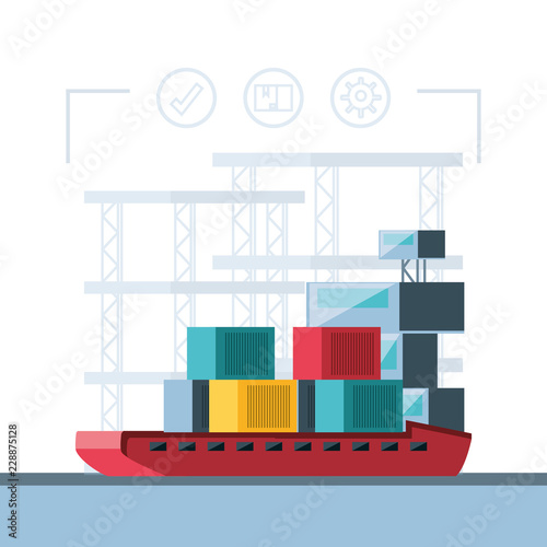 delivery service with ship cargo
