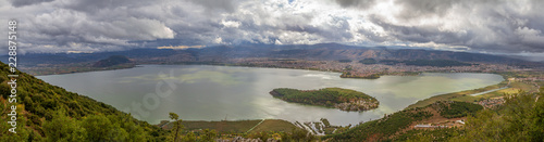 View of Ioannina lake from Ligkiades village