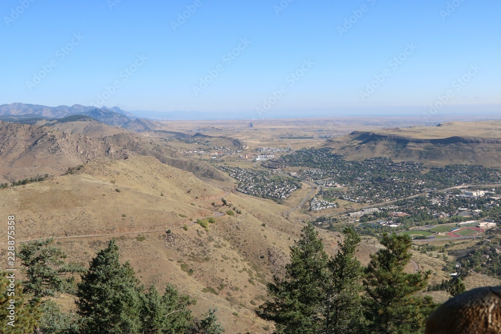 Denver from above in the mountains