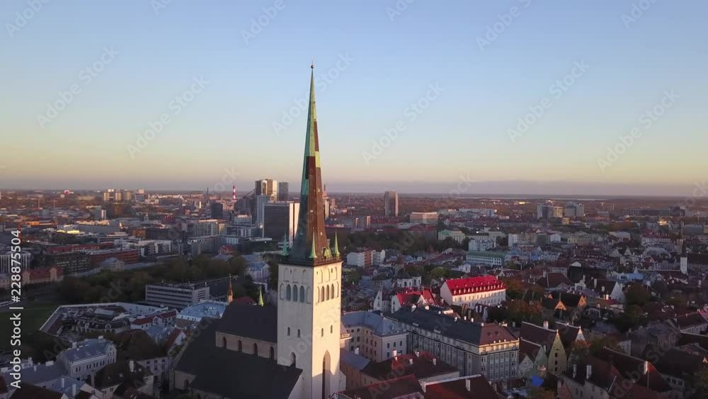 Aerial view of city Tallinn Estonia Aerial view of city Tallinn Estonia