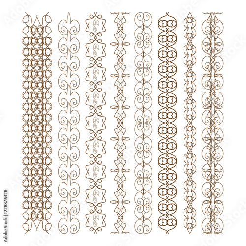 Elements of design. Ornaments. Edge, curb, frame.