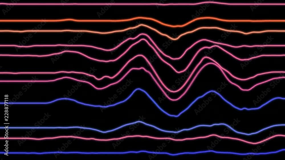 4K Abstract Lines. 3D animation