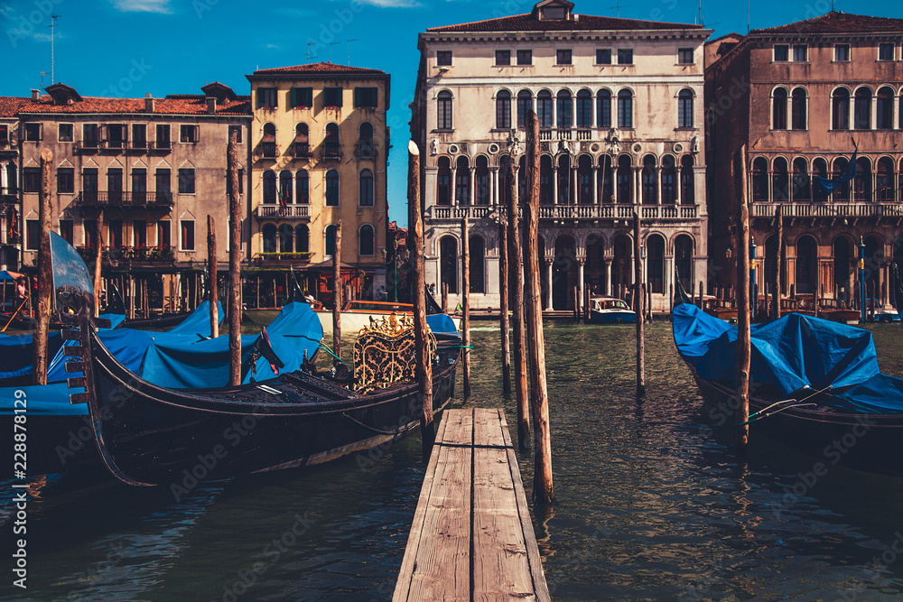 Boarding Gondolas in Venice 