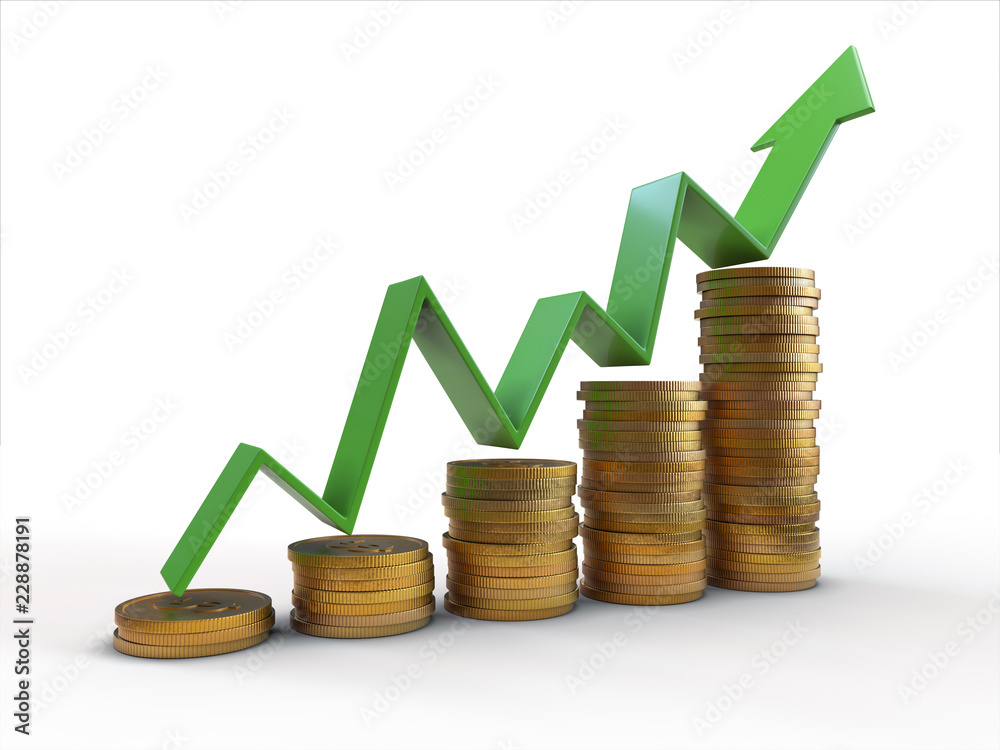 Financial success concept,3d rendering,conceptual image.