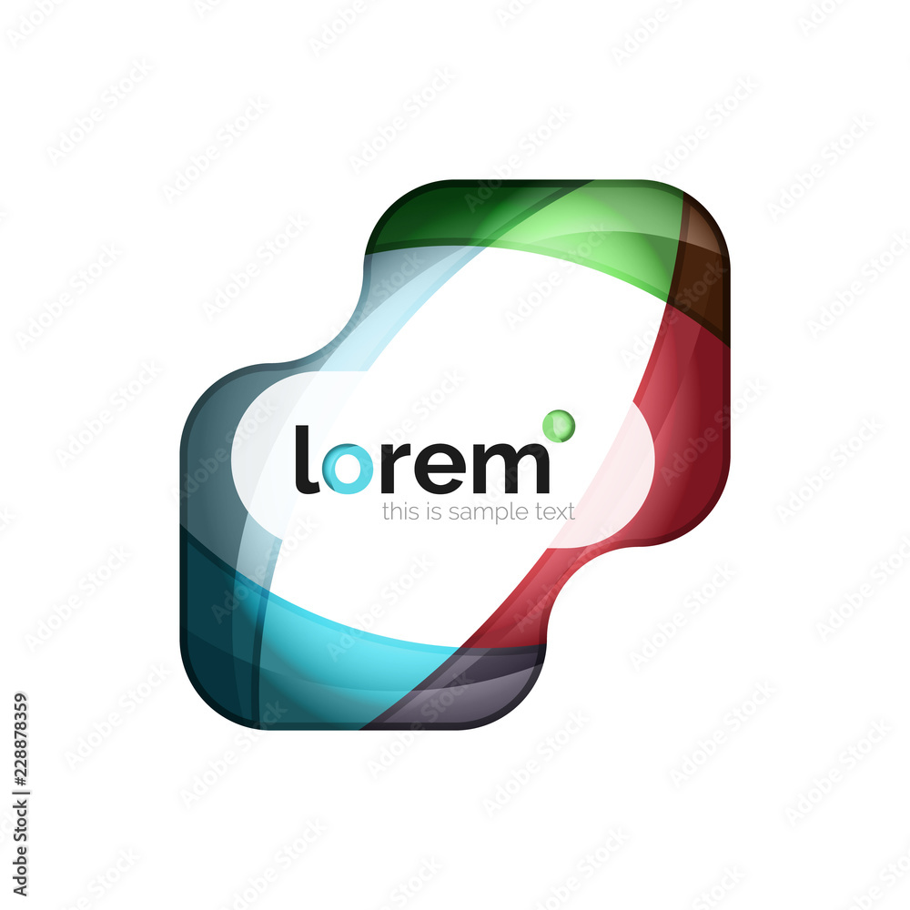 Abstract geometric logo created with overlapping smooth shapes Abstract geometric logo created with overlapping smooth shapes