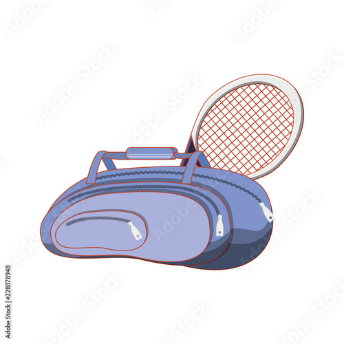 tennis bag with racket