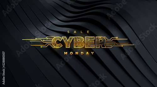 Cyber Monday. Promotional online sale event.