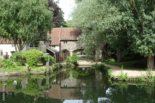Summer reflections at Pulls Ferry - Norwich, Norfolk, England, UK