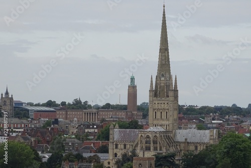 City views of Norwich, including Norwich Catheral, from Mousehold Heath - Norfolk, England, UK © Christopher Keeley