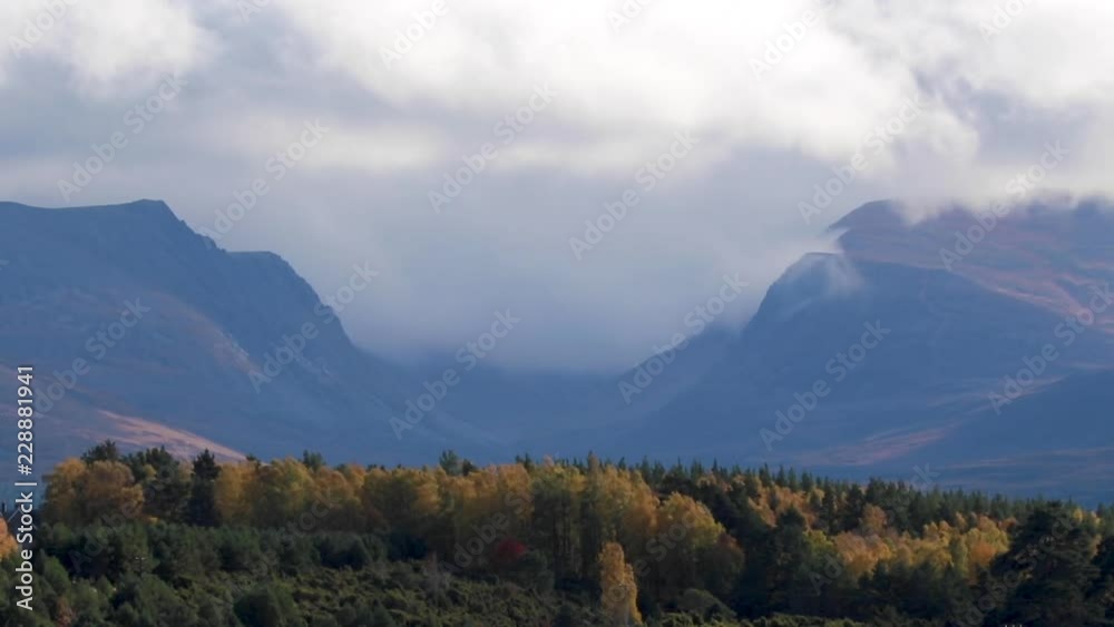 stormy clouds moving around the lairig ghru in the cairngorms NP during autumn. stormy clouds moving around the lairig ghru in the cairngorms NP during autumn.