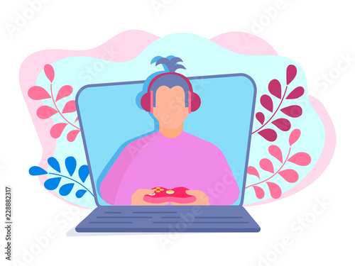Video blogger gamer is a video report about games and video about the passage of computer games.