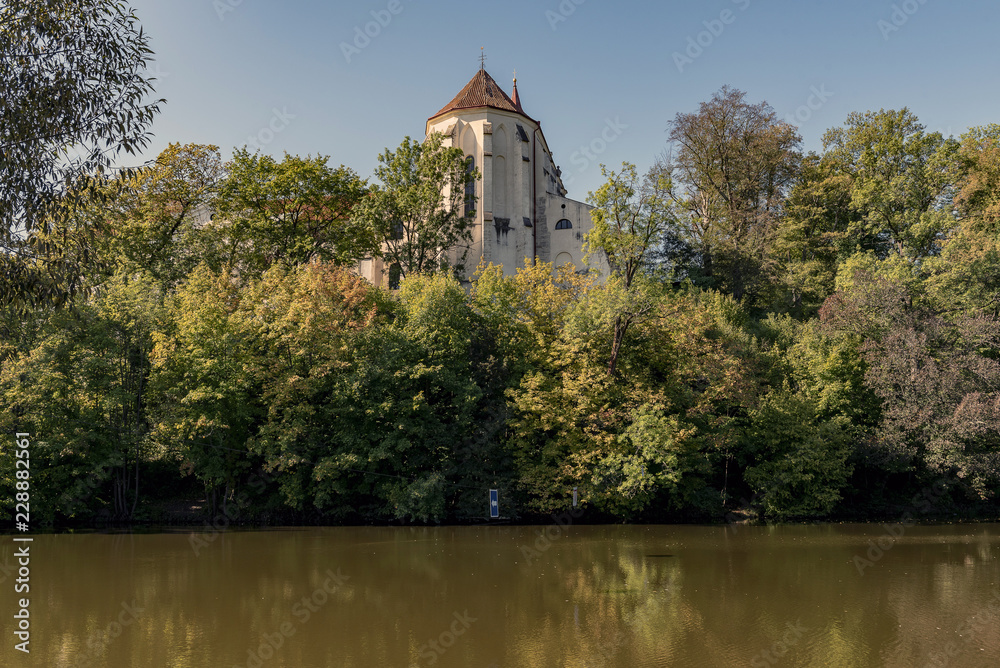 Historic building of the Sázava monastery on the banks of the river Sázava