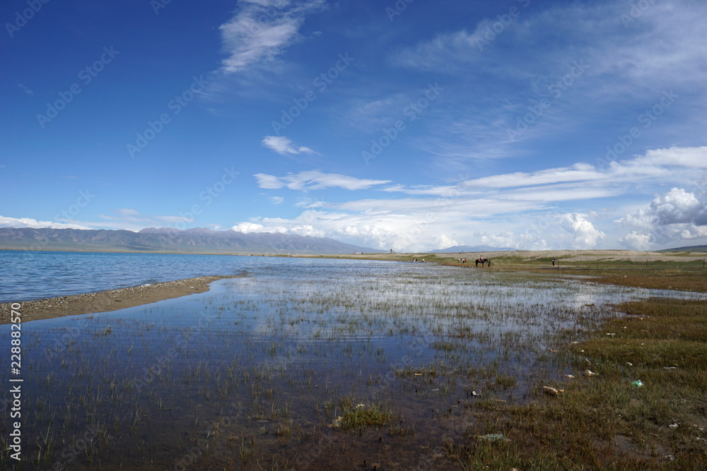Landscape of qinghai lake in China