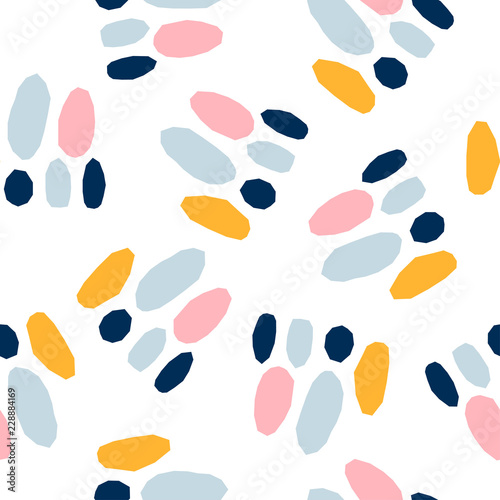 Abstract seamless pattern background. Childish graphic cover for design kid birthday card, party wallpaper, holiday wrapping paper, shop sale advertising, textile, dress, bag print, t shirt etc.