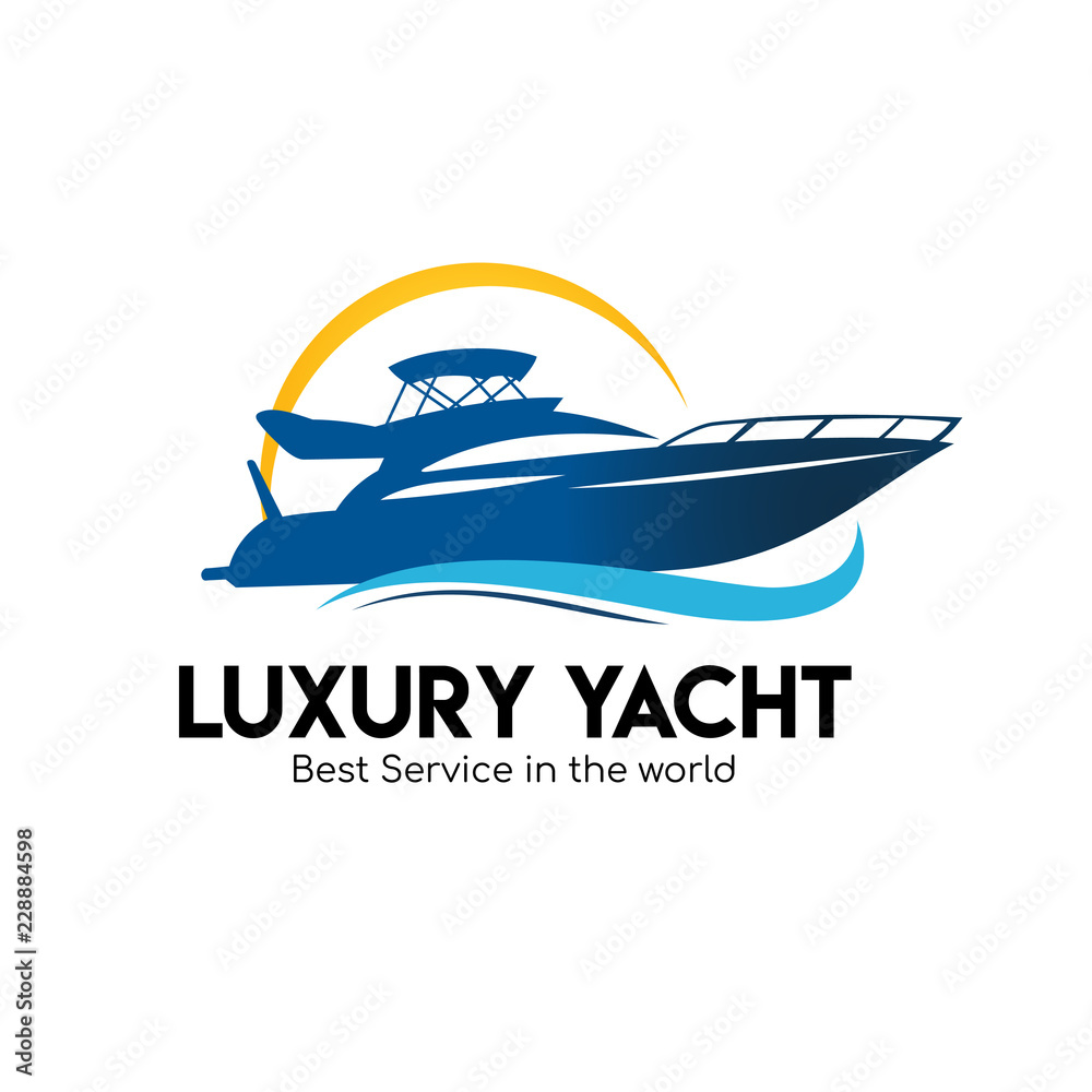 Luxury Yacht Logo Vector for Company
