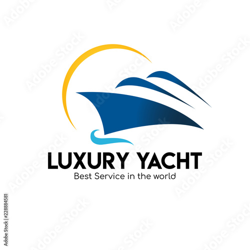 Luxury Yacht Logo Vector for Company