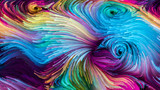 Unfolding of Colorful Paint